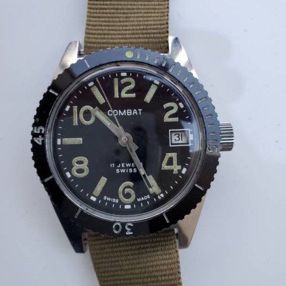 Vintage Skin Diver Watch - Fully Serviced 17 Jewels & Swiss Made - Picture 1 of 8